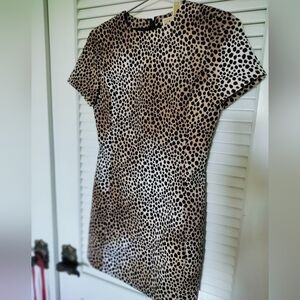 Michael Kors Leopard Print Size 0 Back Zip Dress NWOT